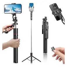 Bastão Tripé Pau De Selfie Bluetooth 170cm Estabilizador 360