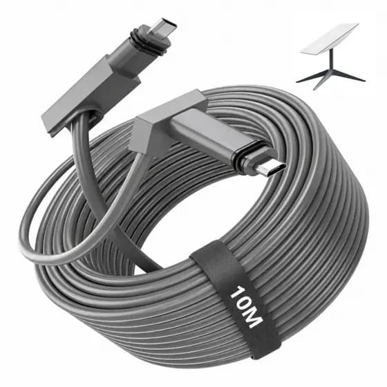 Cabo Reposição Antena Satélite Starlink V2 Gen2 10 Metros Roteador, Cabo de Extensão Substituição ST
