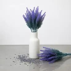 Buque Lavanda Nevada Artificial realista siliconada 38cm decoração casa mesa festa luxo