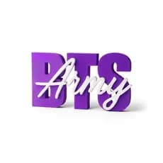 Letreiro BTS Army Decorativo Estilo Moderno para Fãs de K-Pop