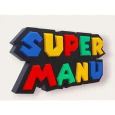 Letreiro Decorativo Fonte Super Mario Bros Personalizado – Nome em 3D | Decoração Quarto Gamer | Festa de Aniversario