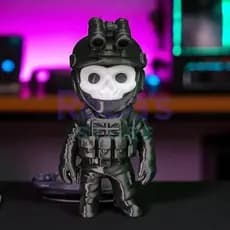 Boneco Goost Cal off Dutty - COD Waarzon | MW | Decoração Gamer