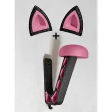 Suporte de Capacete de Parede + Orelhas de Gato | Porta Capacete Decorativo Moto Bike Estilo Fofo