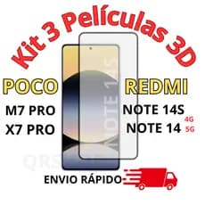 Película Redmi Note14s / Note14 4G/5G , Poco M7 Pro / X7 Pro KIT