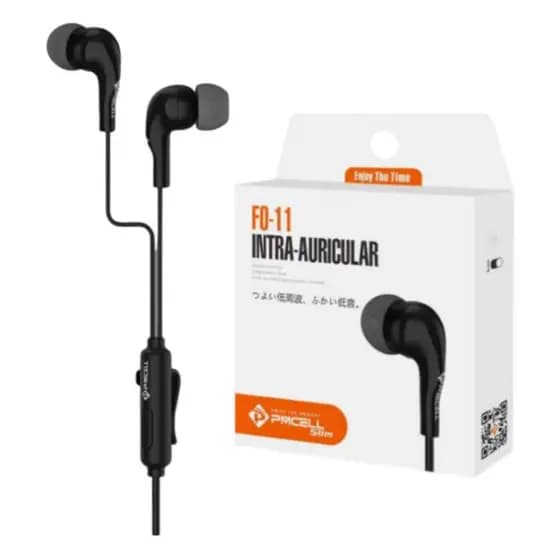 Fone De Ouvido Intra-auricular  Pmcell  Fo11 Preto - Branco