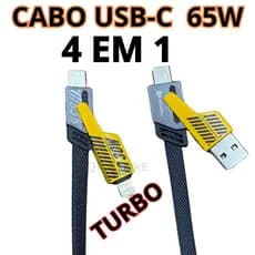 Cabo usb-c turbo 4 EM 1 reforçado carregamento Turbo