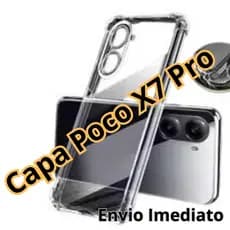 Capinha e Película Poco X7 Pro Capa Transparente + Película 3D Xiaomi brinde kit limpeza
