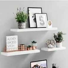 Prateleira Reta MDF decoração nicho quarto sala fotos escritório  Nicho decorativo 100% MDF