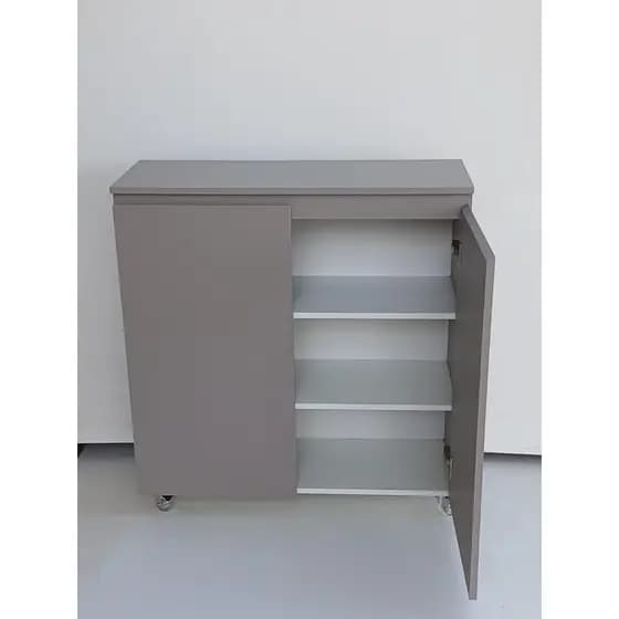 Balcão Buffet Aparador 100% MDF Cinza Urbi Fendi