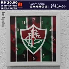 Relógio De Parede Decoração Com Moldura Fluminense
