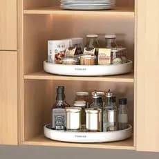 Organizador Giratório 360G Multiuso - Bandeja para Cozinha, Temperos, Frutas, Maquiagem, Banheiro e Quarto