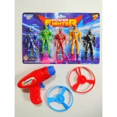 Combinaçao perfeita 5 bonecos power rangers + 1 lancador  giroscopio infantil
