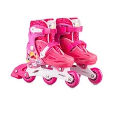 Patins Infantil Inline 2 Em1 Princesas Tam 31-33 Rosa Multikids - BR1156