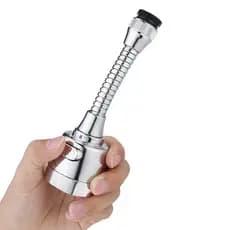 Bico Arejador Adaptador 3 Jatos Com Extensor Para Torneira Rotação 360 Graus inox