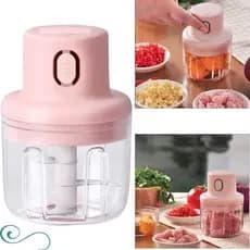 Mini processador espremedor alho cebola eletrico 3 laminas