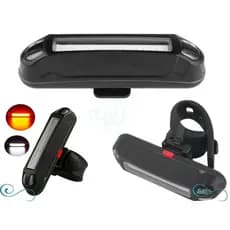 Lanterna Traseira Bike Led 2 Cores Sinalizador Usb 5 Modos