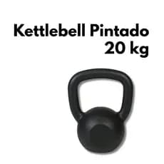 Kettlebell Pintado 20kg Treino Funcional Força Máxima Fitness Exercício