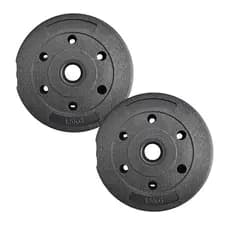 Par Anilhas 1,5kg Cimento p/Kit Halteres Barra Supino Kettlebell Treino Academia Casa Exercícios
