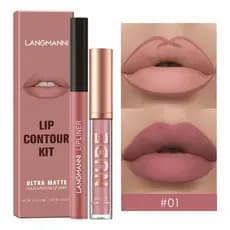 Batom Matte Lip Contour +Lapis Contorno Labial Alta Pigmentação Cores Vibrantes