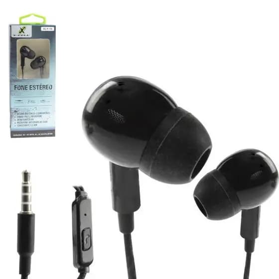 Fone D Ouvido C/microfone X-cell P2 3.5mm Xc-f-14 Original