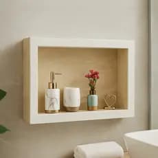 Nicho Banheiro Porcelanato/Cerâmica Sobrepor Travertino 36x56x10 c/ kit de instalação