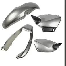 Kit Carenagem Completo CG 125 Titan Prata Cinza 2000 ate 2003 Com Pintura Envernizado