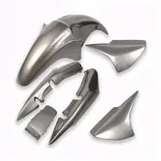 Kit Carenagem Completo Titan 150 Prata 2006 2007 2008 com Pintura e Verniz