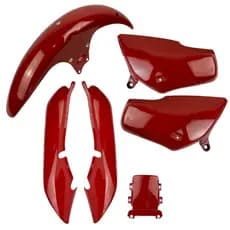Kit Carenagem Completo CG 125 Titan Vermelho 1995 até 1999  com Brilho e Verniz
