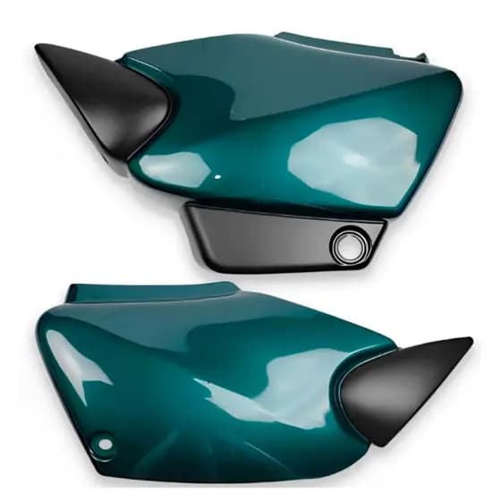 Carenagem Tampa Lateral Par CG 125 Titan Verde 2000 2001 2002 2003 2004 Com Pintura Envernizado