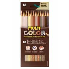 Lápis de Cor MultiColor Tons de Pele com 12 Cores Faber Castell