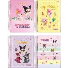 Caderno Universitário 10 Matérias My Melody 160 Folhas 56g Pauta Inteligente A4 Jandaia.