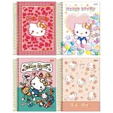 Caderno Universitário Hello Kitty 56g Pauta Inteligente A4 Jandaia.
