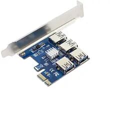 Placa Pci-e Multiplicadora Para Cabo Riser 1x4 Mineração - Pronto Envio