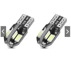 Kit 5 Led Esmagadinha Lampada T10 Cambus Cob Led Azul Cristal Farol Tunning RJ