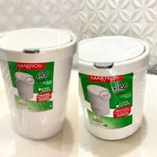 KIT Lixeira MAXROLL Click Prática E Funcional 3l + 7,5l Lixeira Click 3L 7,5L Cozinha Banheiro