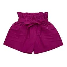 Shortinho Short Infantil Linho Menina Infantil Mini Diva Blogueirinha