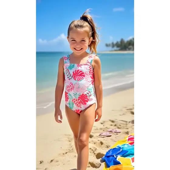 Body Maiô Infantil Menina Moda Praia Verão Moda Blogueirinha Bori Suplex Roupa Praia Menina