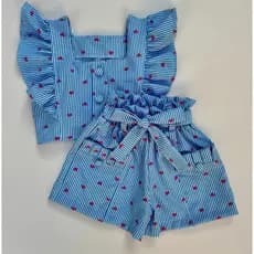 Roupa Infantil Conjunto Modinha Blogueirinha Blusa Com Short