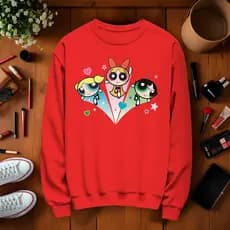 Moletom Gola Careca Personalizada Com Meninas Super Poderosas Desenho Beutiful Premium