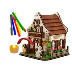 Casinha Do Coelho De Páscoa Mdf Para Pintar