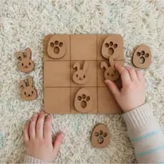 235 Jogos da velha Pascoa Ovo Coelho em MDF 10cm tabuleiro brinquedo presente lembrancinha kit ideal para escolas