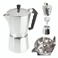 Cafeteira Italiana Alumínio 3/ 6/ 9 Xícaras Aço Decorada Top