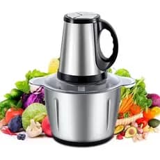 Processador Picador De Alimentos Alça 3L Moedor De Carne Mixer Elétrico Cozinha Casa Alho 110v