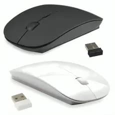 Mouse Sem Fio Wireless Led Rgb 2,4GHz + Plug USB Á Pilha Ergonômico Silencioso Mouse Sem Fio