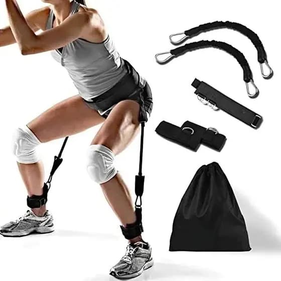 Kit Elástico Para Treinamento de Impulsão Treino Funcional Saltos Elástico Para Corrida Exercícios