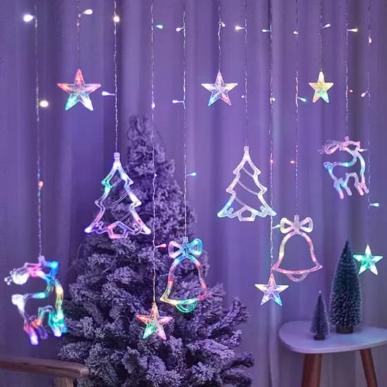 Cascata 138 Led's com Formatos 220v-110v 3M Luzes Natal Festa Bivolt
