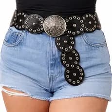 Cinto Boho Chic Rodeio Country Trend Festival Fashion P/M/G Feminino grande 120CM  Festival Country Cor Preta