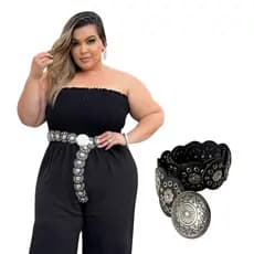 Cinturón vaquero de cuero negro plus size mujer 140cm estilo western rodeo festival moda country G1/G2/G3/G4 Hecho en Br