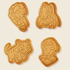 Kit com 4 Cortadores de Biscoito temático - Kpop Demon Hunters - Confeitaria Modelo 3D