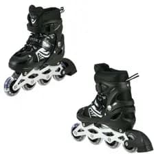 Patins Infantil 4 Rodas Com Led Inline Ajustável Criança